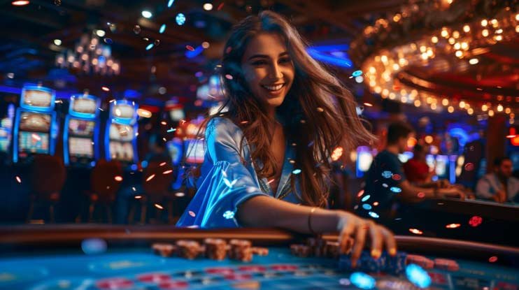 Antarmuka permainan live-dealer Top Trend Gaming dengan meja blackjack dan dealer profesional